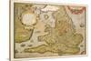 Map of England-Abraham Ortelius-Stretched Canvas