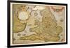 Map of England-Abraham Ortelius-Framed Art Print