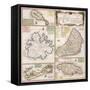 Map of English Colonies in the Caribbean, Pub. by Homann's Heirs, Nuremberg, c.1750-null-Framed Stretched Canvas