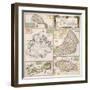 Map of English Colonies in the Caribbean, Pub. by Homann's Heirs, Nuremberg, c.1750-null-Framed Giclee Print