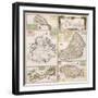 Map of English Colonies in the Caribbean, Pub. by Homann's Heirs, Nuremberg, c.1750-null-Framed Giclee Print