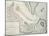 Map of Entrance of Endeavour River-James Cook-Mounted Giclee Print