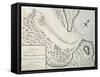 Map of Entrance of Endeavour River-James Cook-Framed Stretched Canvas