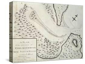 Map of Entrance of Endeavour River-James Cook-Stretched Canvas