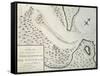 Map of Entrance of Endeavour River-James Cook-Framed Stretched Canvas
