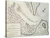 Map of Entrance of Endeavour River-James Cook-Stretched Canvas