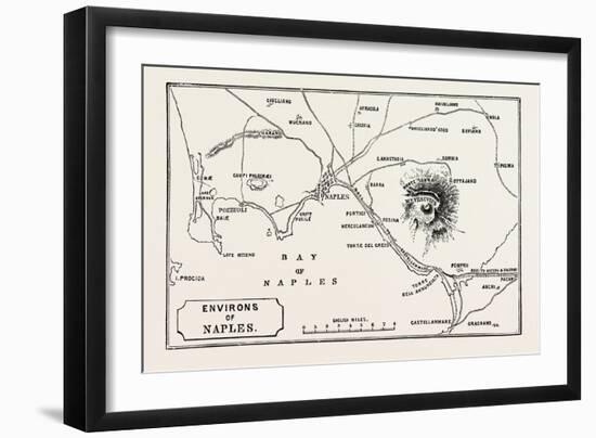 Map of Environs of Naples-null-Framed Giclee Print