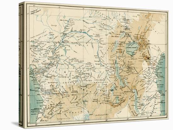 Map of Equatorial Africa as Known in the 1870-null-Stretched Canvas