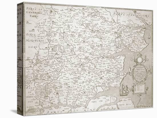 Map of Essex, 1602/03-William Smith-Stretched Canvas