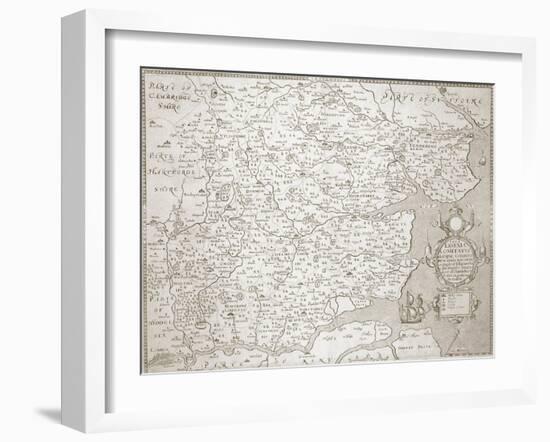 Map of Essex, 1602/03-William Smith-Framed Giclee Print