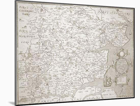 Map of Essex, 1602/03-William Smith-Mounted Giclee Print