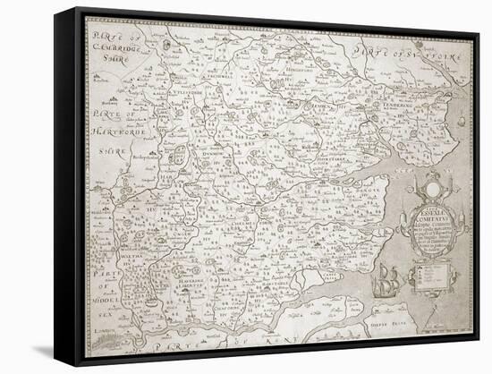 Map of Essex, 1602/03-William Smith-Framed Stretched Canvas