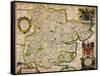 Map of Essex, 1678. Artists: John Ogilby, William Morgan-William Morgan-Framed Stretched Canvas