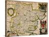 Map of Essex, 1678. Artists: John Ogilby, William Morgan-William Morgan-Stretched Canvas