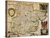 Map of Essex, 1678. Artists: John Ogilby, William Morgan-William Morgan-Stretched Canvas