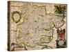 Map of Essex, 1678. Artists: John Ogilby, William Morgan-William Morgan-Stretched Canvas