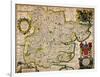 Map of Essex, 1678. Artists: John Ogilby, William Morgan-William Morgan-Framed Giclee Print