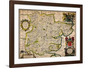 Map of Essex, 1678. Artists: John Ogilby, William Morgan-William Morgan-Framed Giclee Print