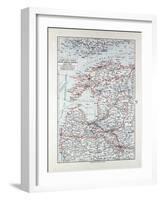 Map of Estland Letland Lithuania 1899-null-Framed Giclee Print