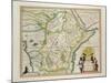 Map of Ethiopia Showing Five African States, c.1690 G. Blaeu's "Grooten Atlas" of 1648-65-null-Mounted Giclee Print