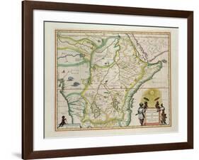 Map of Ethiopia Showing Five African States, c.1690 G. Blaeu's "Grooten Atlas" of 1648-65-null-Framed Giclee Print