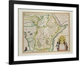 Map of Ethiopia Showing Five African States, c.1690 G. Blaeu's "Grooten Atlas" of 1648-65-null-Framed Giclee Print