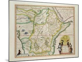 Map of Ethiopia Showing Five African States, c.1690 G. Blaeu's "Grooten Atlas" of 1648-65-null-Mounted Giclee Print