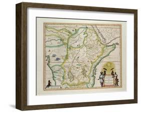 Map of Ethiopia Showing Five African States, c.1690 G. Blaeu's "Grooten Atlas" of 1648-65-null-Framed Giclee Print