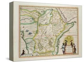 Map of Ethiopia Showing Five African States, c.1690 G. Blaeu's "Grooten Atlas" of 1648-65-null-Stretched Canvas