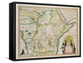 Map of Ethiopia Showing Five African States, c.1690 G. Blaeu's "Grooten Atlas" of 1648-65-null-Framed Stretched Canvas