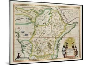 Map of Ethiopia Showing Five African States, c.1690 G. Blaeu's "Grooten Atlas" of 1648-65-null-Mounted Giclee Print