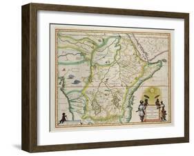 Map of Ethiopia Showing Five African States, c.1690 G. Blaeu's "Grooten Atlas" of 1648-65-null-Framed Giclee Print