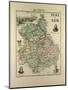 Map of Eure and Loir 1896, France-null-Mounted Giclee Print