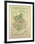 Map of Eure-Et-Loire France-null-Framed Giclee Print