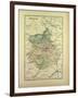 Map of Eure-Et-Loire France-null-Framed Giclee Print