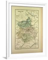 Map of Eure-Et-Loire France-null-Framed Giclee Print