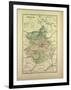 Map of Eure-Et-Loire France-null-Framed Giclee Print