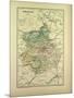Map of Eure-Et-Loire France-null-Mounted Giclee Print