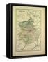 Map of Eure-Et-Loire France-null-Framed Stretched Canvas