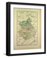 Map of Eure-Et-Loire France-null-Framed Giclee Print