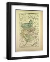 Map of Eure-Et-Loire France-null-Framed Giclee Print