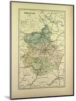 Map of Eure-Et-Loire France-null-Mounted Giclee Print