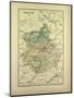 Map of Eure-Et-Loire France-null-Mounted Giclee Print