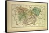 Map of Eure France-null-Framed Stretched Canvas