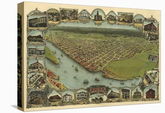 Map of Eureka, California, 1902-A^C^ Noe-Stretched Canvas