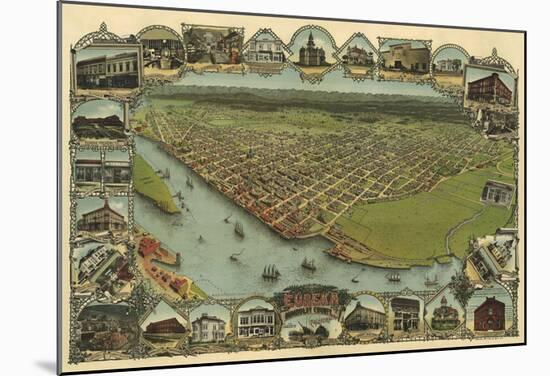 Map of Eureka, California, 1902-A^C^ Noe-Mounted Art Print