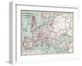 Map Of Europe, 12Th Century-null-Framed Giclee Print