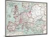 Map Of Europe, 12Th Century-null-Mounted Giclee Print