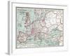 Map Of Europe, 12Th Century-null-Framed Giclee Print