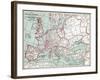 Map Of Europe, 12Th Century-null-Framed Giclee Print